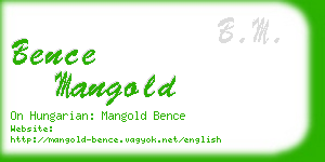 bence mangold business card